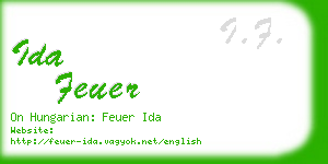 ida feuer business card